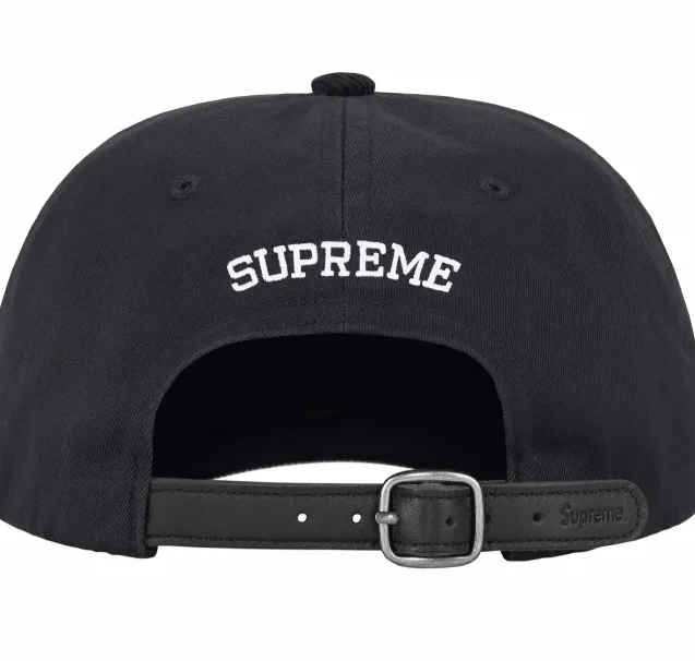 Buckle Retro S Black 6-PANEL Color Embroidered White LOGO 2-TONE Red Khaki Leather 24SS blocked Hat 0502